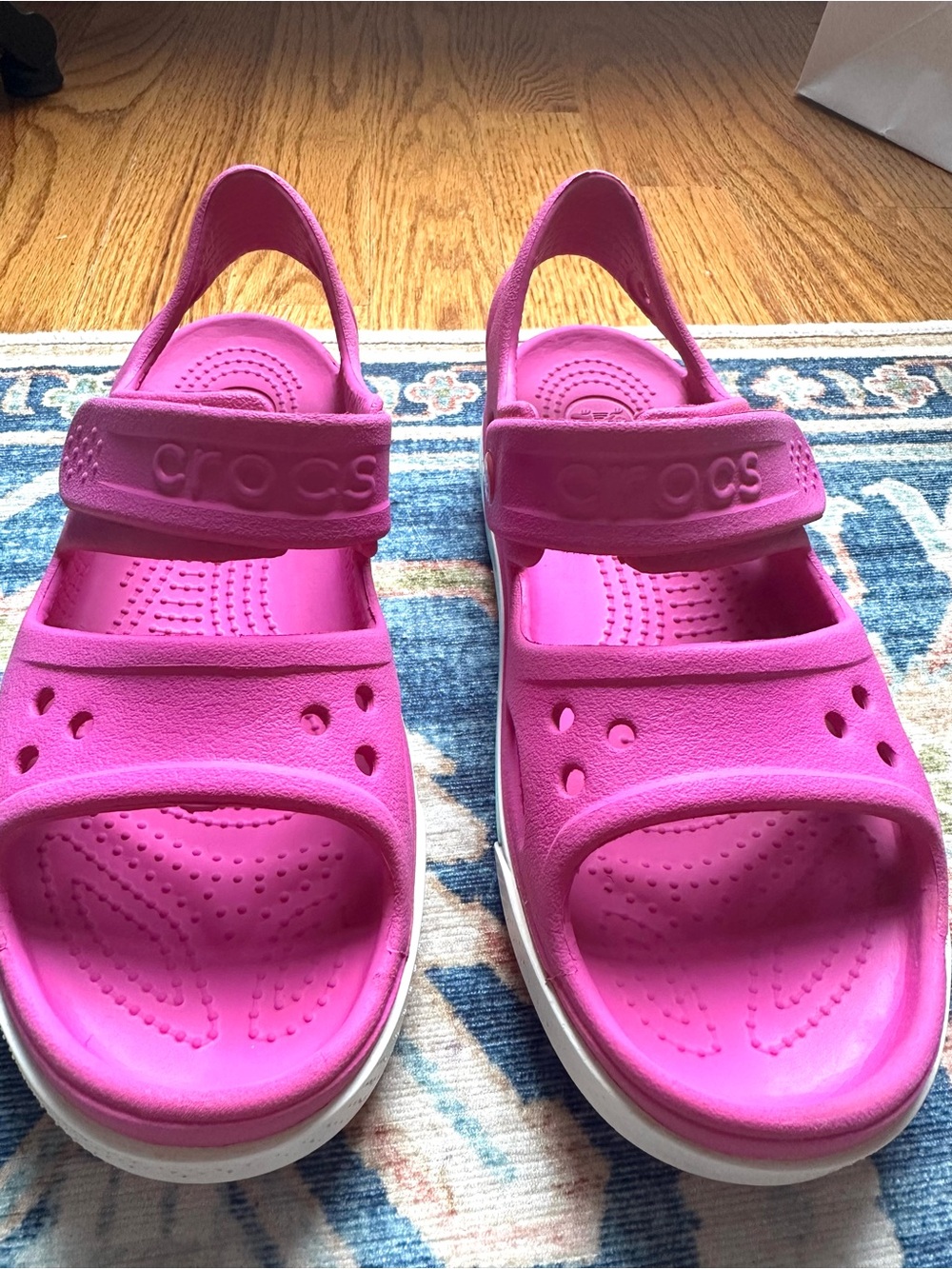 CROCS Kids Pink Adjustable Strap Sandals